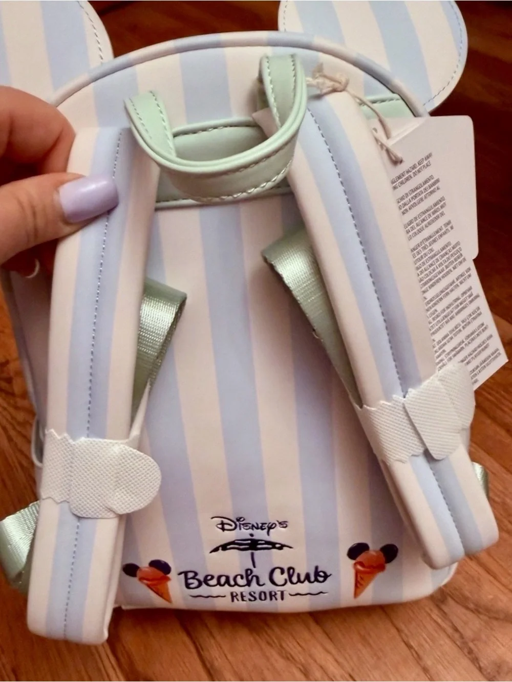 Loungefly Disney Beach Club Resort Mickey & Minnie Backpack Scented New with Tag